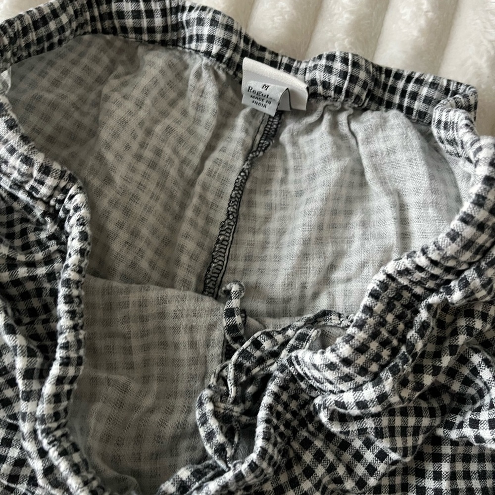 A New Day black and White Gingham distressed Women's Shorts - Picture 4 of 6